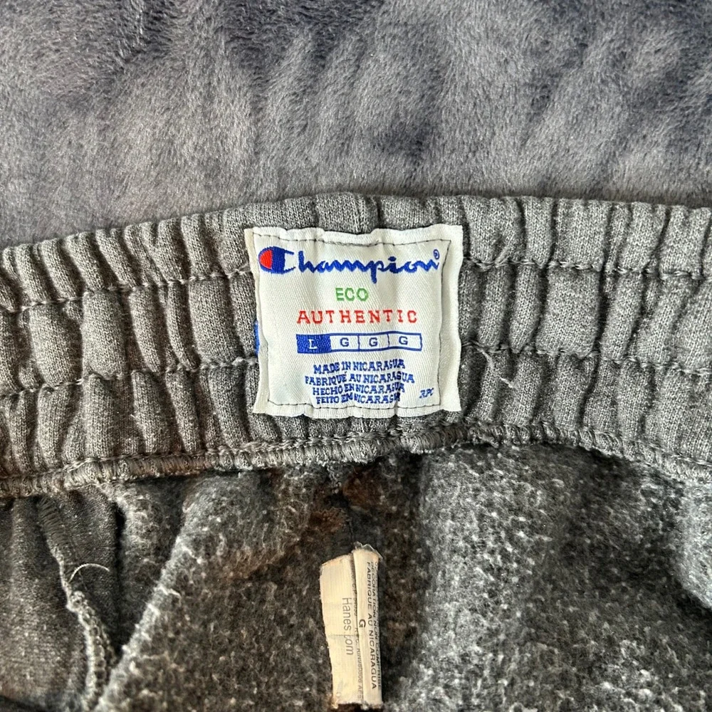 Champion Sweatpants Mens Large Gray Eco Authentic Cargo Fleece Joggers L